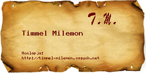 Timmel Milemon névjegykártya